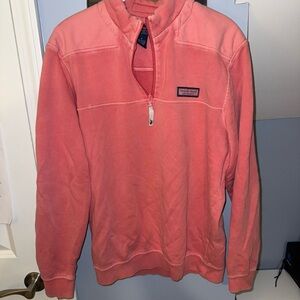 Vineyard Vines Men's Pink Zip-Up Sweater